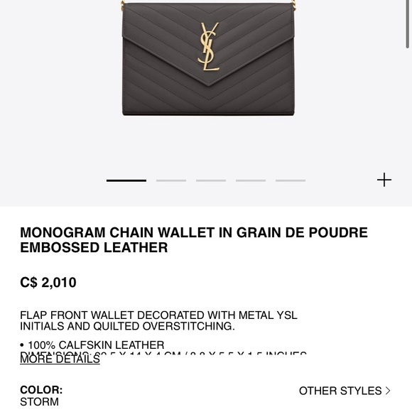 Authentic YSL Wallet on Chain - Picture 5 of 5